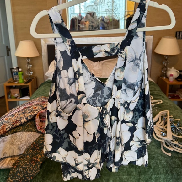 Intermix Floral Silk Tank Slip Top - Picture 2 of 3